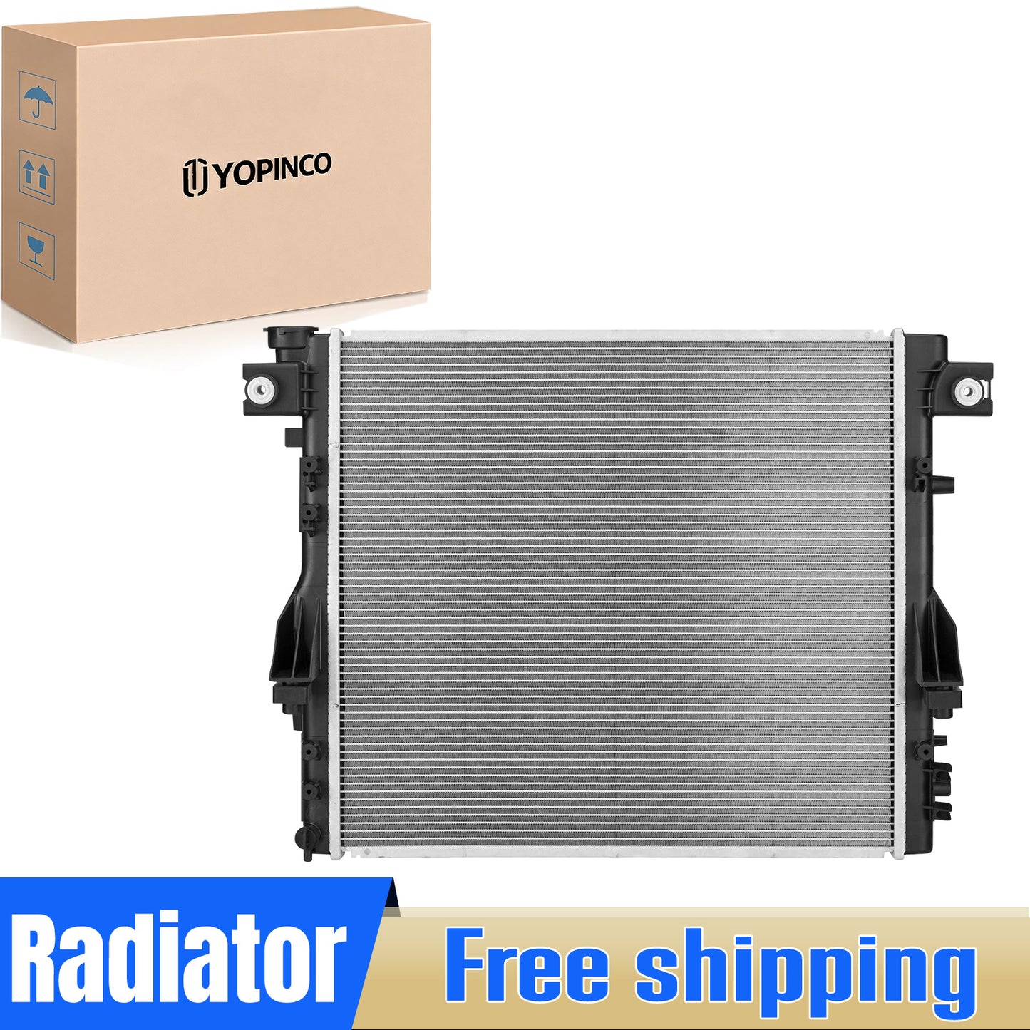 2957 Radiator For 2007-2018 Jeep Wrangler JK Unlimited Rubicon Sahara 3.6L 3.8L