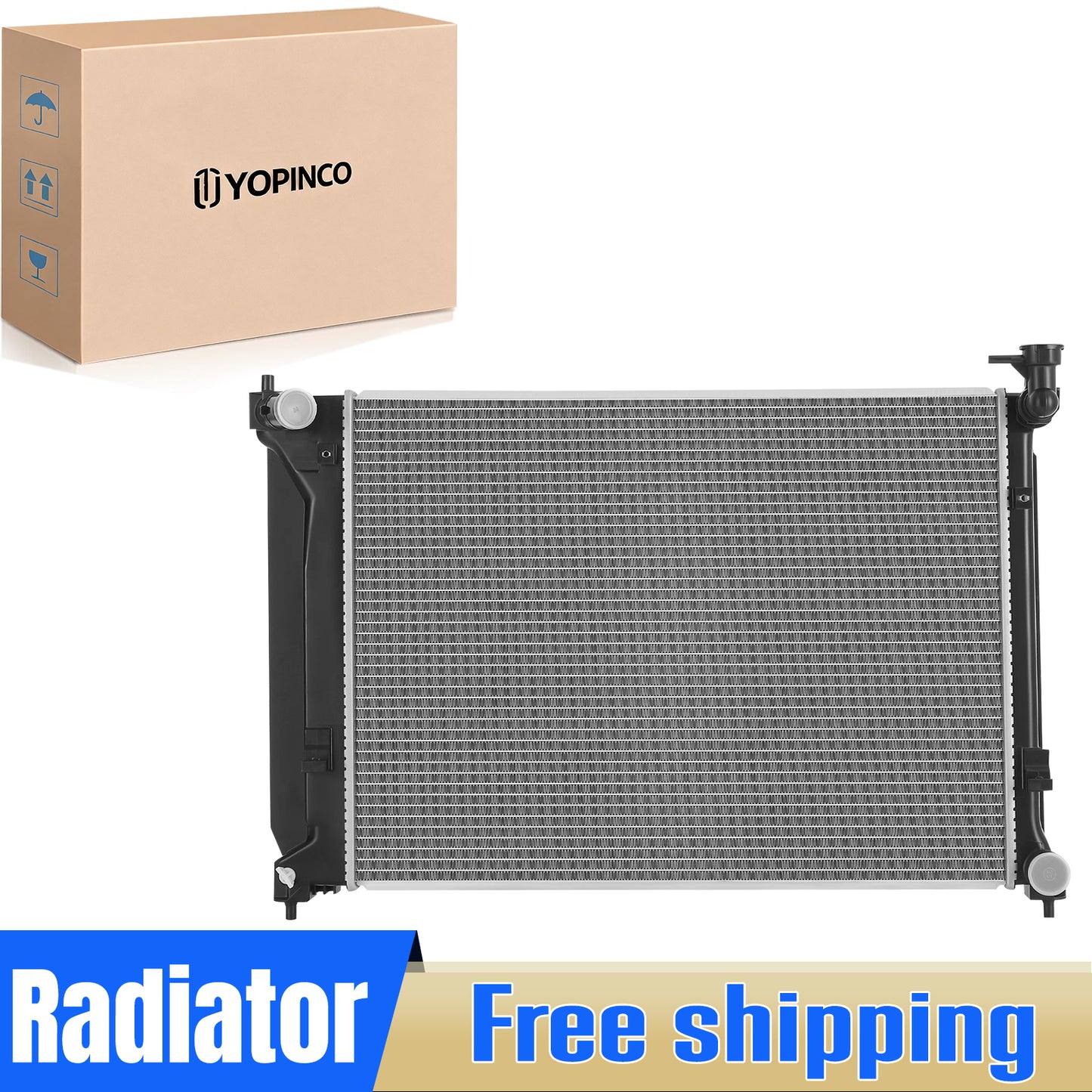 13457 Radiator for 2015 2016 2017 2018 2019 Hyundai Sonata 2.4L l4 GAS DOHC
