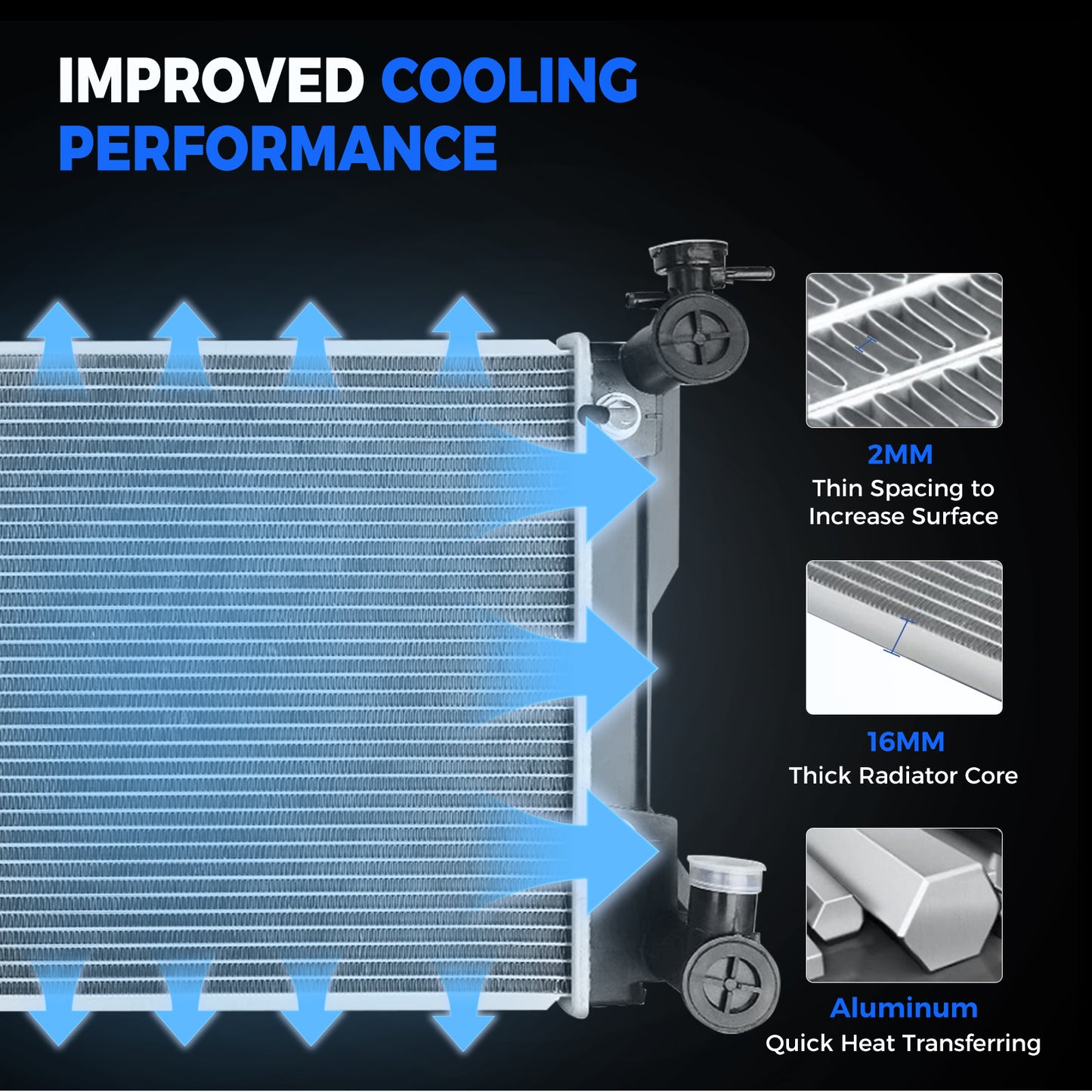 13129 Radiator for 2009-2018 Dodge Ram 1500 / 2019-2021 Classic 3.7L 4.7L 5.7L