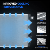 2957 Radiator For 2007-2018 Jeep Wrangler JK Unlimited Rubicon Sahara 3.6L 3.8L
