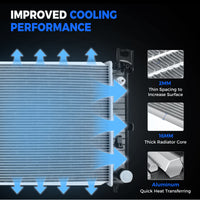 2370 34'' Radiator for For Chevy Silverado 1500 2500 Suburban Tahoe 4.8 5.3 6.0L