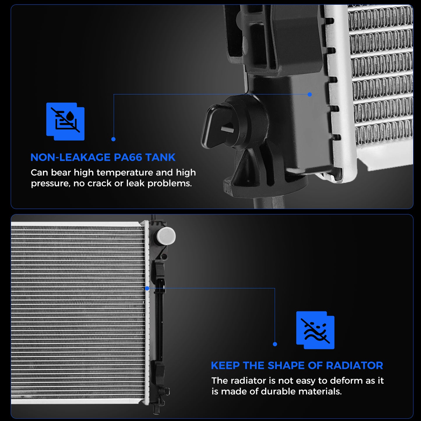 2951 Radiator For Jeep Compass Patriot Dodge Caliber Avenger 2.0L 2.4L 2.7L 3.5L